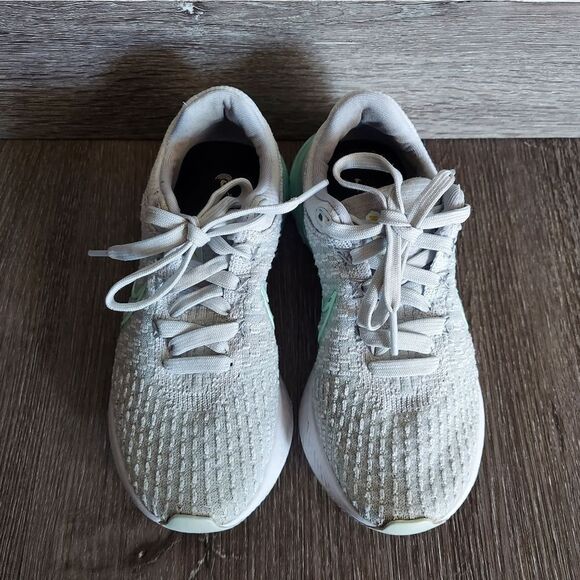 Nike React Infinity Run Flyknit 3 Pure Platinum/Mint Foam/White Running Shoe 5 - Picture 3 of 10